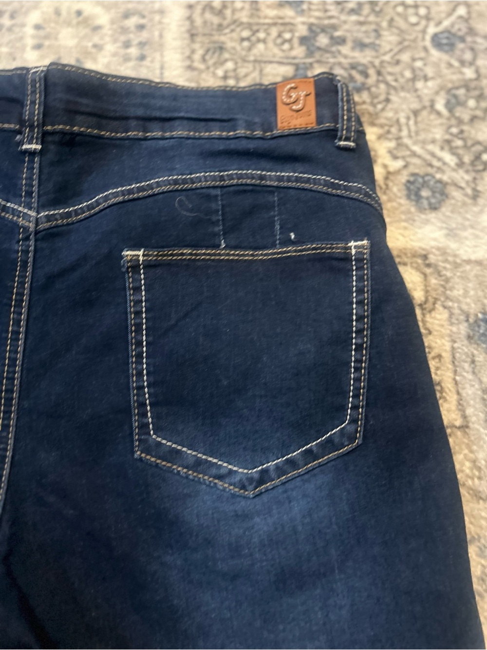 GOGO Dark Blue Mid-Rise Denim Shorts - Picture 7 of 8